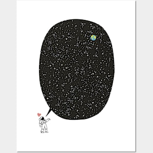 Astronaut Talking About the Infinite Cosmos by Tobe Fonseca Posters and Art